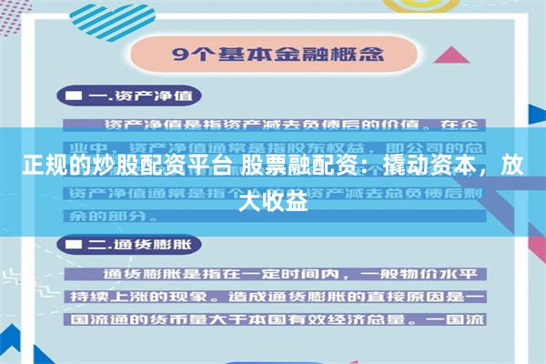 正规的炒股配资平台 股票融配资：撬动资本，放大收益